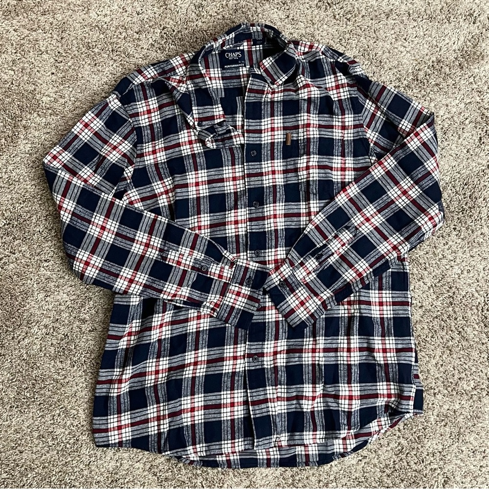 Chaps Blue/White/Red Flannel